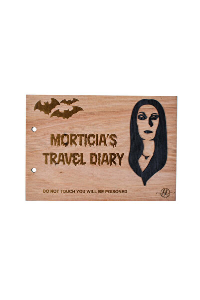OEM Album Foto de Nunta Personalizat din lemn GuestBook Morticia Addams 30x21 cm