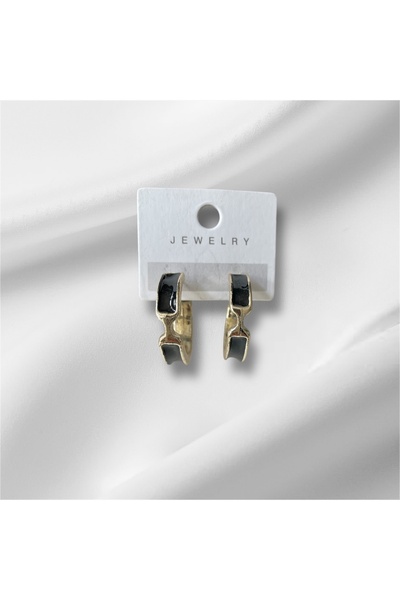 Takıtolia أقراط هيو دائرية سوداء