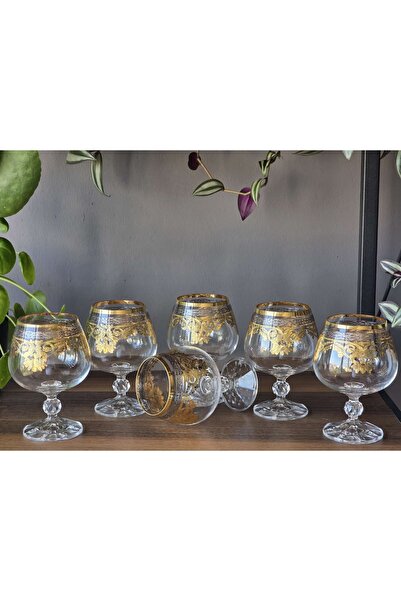 FERMATO Set of 6 24K Handcrafted - Real Gold Embellished 250 Cc Coffee Side C...