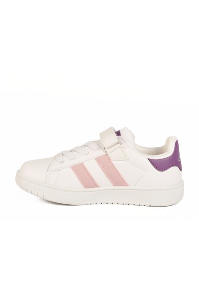 AYK'S Pantofi sport pentru copii cu velcro ușor, pudră albă, Cooper F