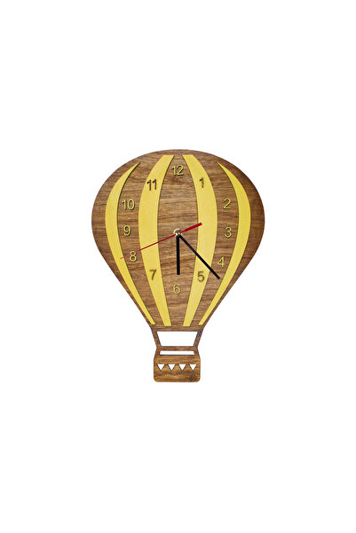 OEM Customizable Decorative Wooden Clock, HH14, Hot Air Balloon - 33 L x 45 H (cm)