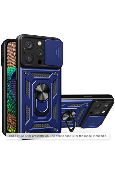 Techsuit Husă de protecție Motorola Moto G15 seria CamShield, albastră