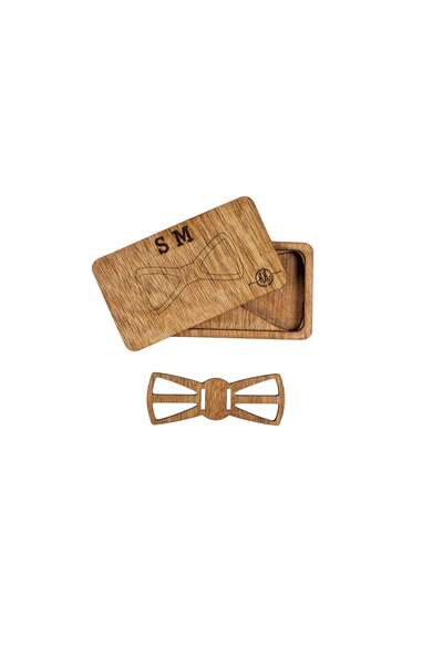 OEM Papion din Lemn HH298, Handmade, in Cutie Premium Personalizata