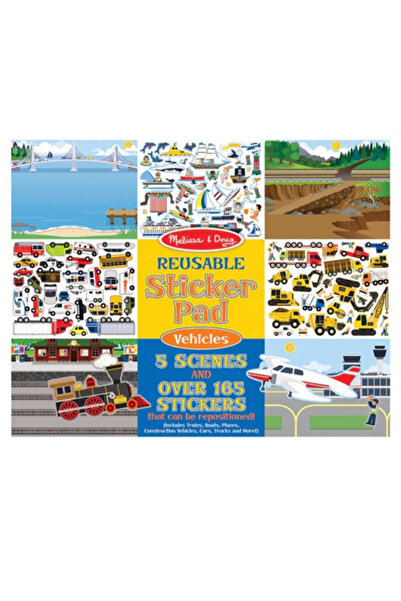 Melissa & Doug لوحة ملصقات قابلة لإعادة الاستخدام من Creative Vehicles