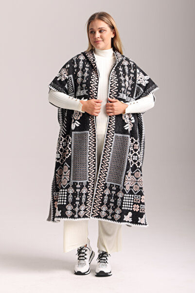 TOSIDRA TRİKO Triko Desenli panço 3042