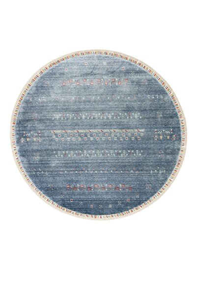 akbel halı & yatak exclusive home design Zara ZR 06 Mavi Q - Özel Tezgah - Ko...