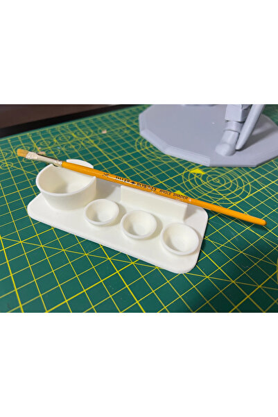 SORA DESIGN Mini Boya Karıştırma Paleti ve Fırça Standı