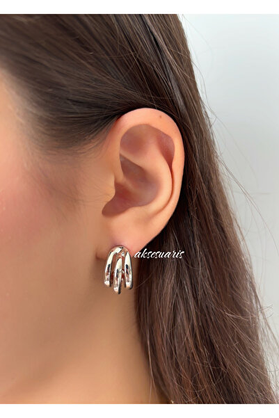 aksesuaris 3-Piece Look Minimal Hoop Earrings