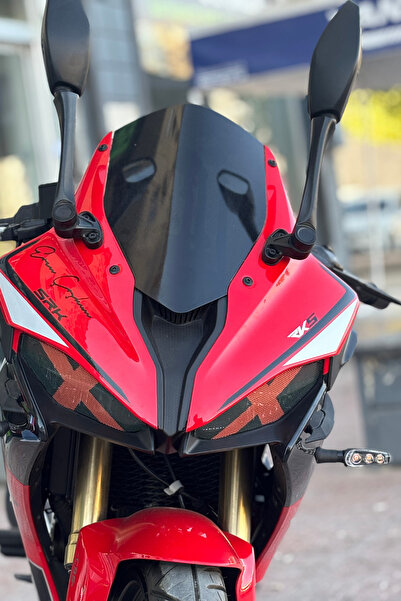 Banxtre ملصق علوي للمصباح الأمامي لـ RKS SRK125 مع فتحات لا تعيق الإضاءة (يمي...