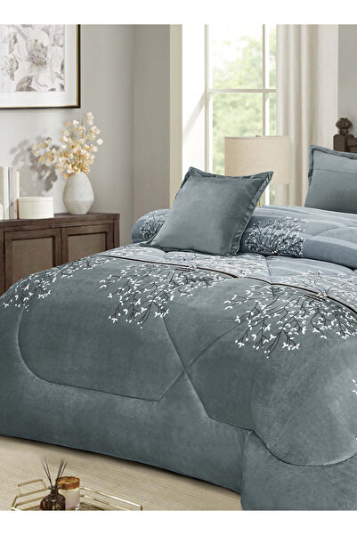 Generic طقم لحاف شتوي فائق النعومة، مكون من 4 قطع، مقاس مفرد، 160×210 سم، طقم أغطية سرير مزهر متعدد الألوان