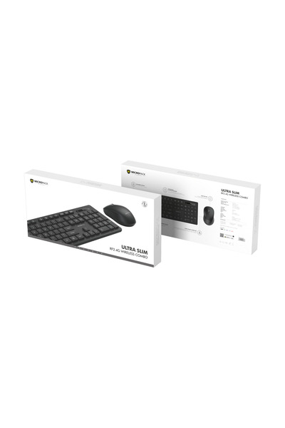Micropack KM-237W Silent Wireless Keyboard & Mouse Combo, 2.4G Connectivity, 1200 DPI