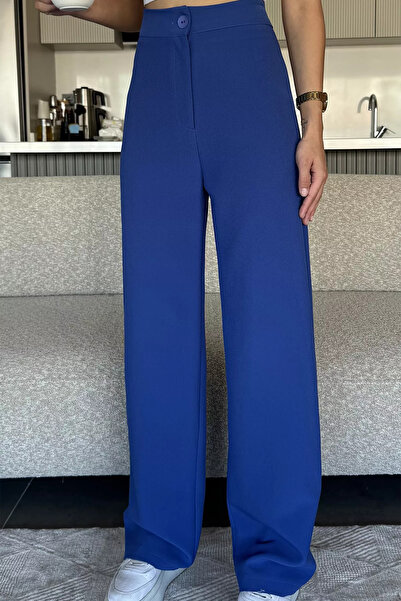 julude Saksmavisi Women's Wide Leg Fabric Trousers