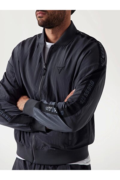 Guess Guerino Erkek Siyah Aktif Sweatshirt Z5YQ16WGAC0-G9N2