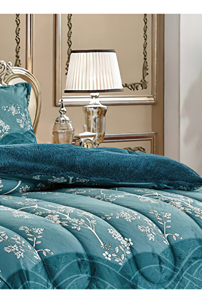 Generic طقم لحاف شتوي فائق النعومة، مكون من 4 قطع، مقاس مفرد، 160×210 سم، طقم أغطية سرير مزهر متعدد الألوان