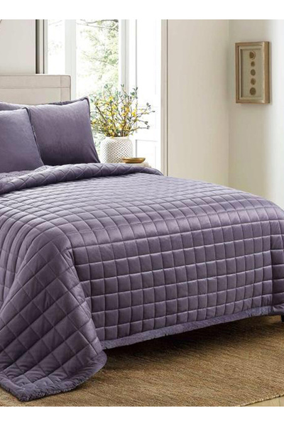 Generic Cozy And Warm Winter Fur Comforter 6 Pcs Set, Size 220 X 240 Cm Floral Bedding Sets Multicolor