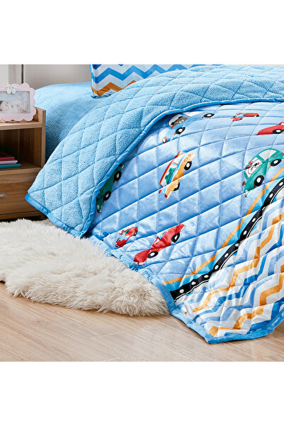 Generic Kids 3 Piece Winter Sherpa Comforter Set Single Size 150x200Cm Multicolor