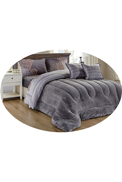 Generic طقم لحاف شتوي فائق النعومة، مكون من 4 قطع، مقاس مفرد، 160×210 سم، طقم أغطية سرير مزهر متعدد الألوان