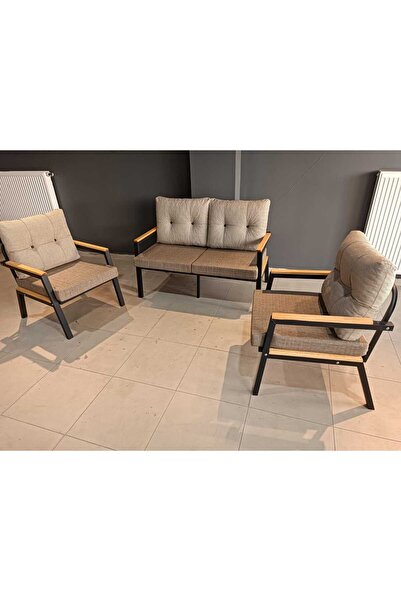 Serdemdizayn SERDEM-(ESTER)-2+1+1 BAHÇE BALKON MOBİLYASI KOLTUK CAPİCİNO-KAZA...