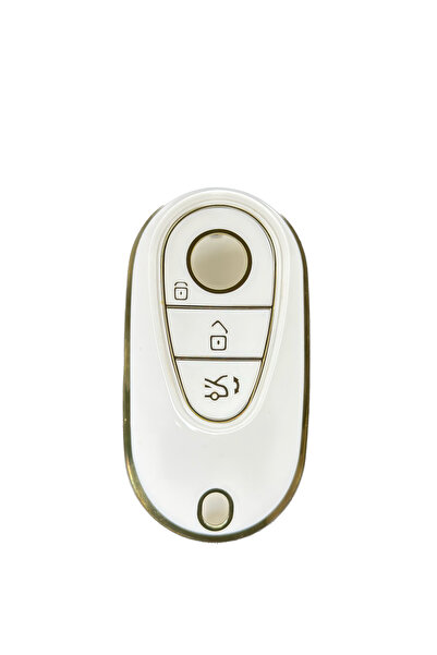 LUVLU Husa premium cheie Mercedes, compatibila S C E G Class, W223 W206 S350 ...