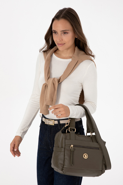 U.S. Polo Assn. Women's Khaki Soft Shoulder Bag 50317807-Vr027