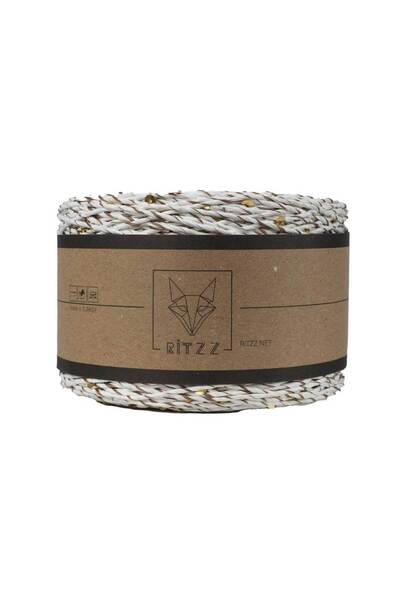 Ritzz Sequin Paper String Ecru Gold Sequin