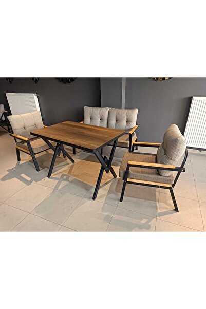 Serdemdizayn SERDEM-(ESTER)-2+1+1+MASA BAHÇE BALKON MOBİLYASI KOLTUK CAPİCİNO...