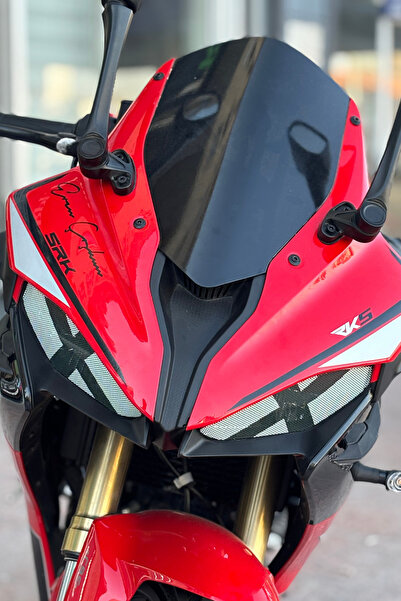 Banxtre ملصق علوي للمصباح الأمامي لـ RKS SRK125 مع فتحات لا تعيق الإضاءة (يمي...