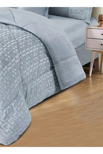 Generic طقم لحاف شتوي فائق النعومة، مكون من 4 قطع، مقاس مفرد، 160×210 سم، طقم أغطية سرير مزهر متعدد الألوان