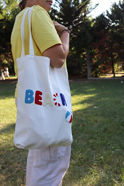 vipceyiz geantă de umăr cu broderie beach punch