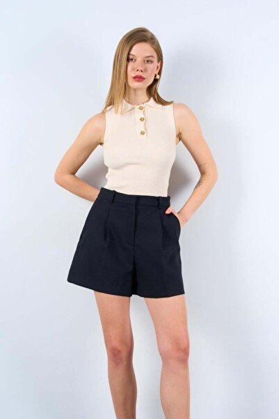 modamtn Soft Textured Buttoned Knitwear Undershirt - White