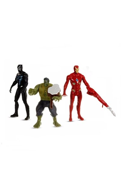 Marvel Set ANGMAD 3 figurine Avengers, articulate, cu accesorii si LED