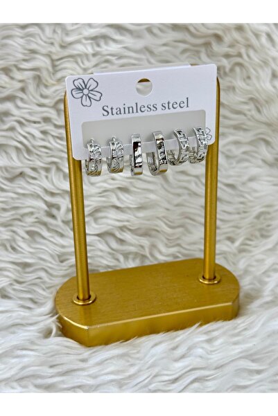 BY YASİN TOPÇU 💎   مجموعة أقراط فولاذية أنيقة