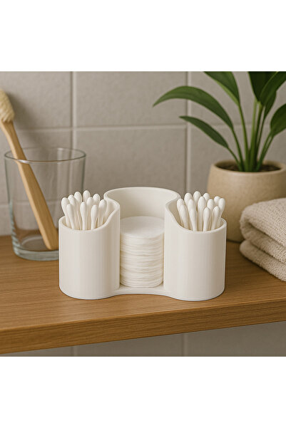 Nova lab Vera 3 Bölmeli Kulak Pamuğu & Pamuk Organizeri Banyo Seti Pamukluk