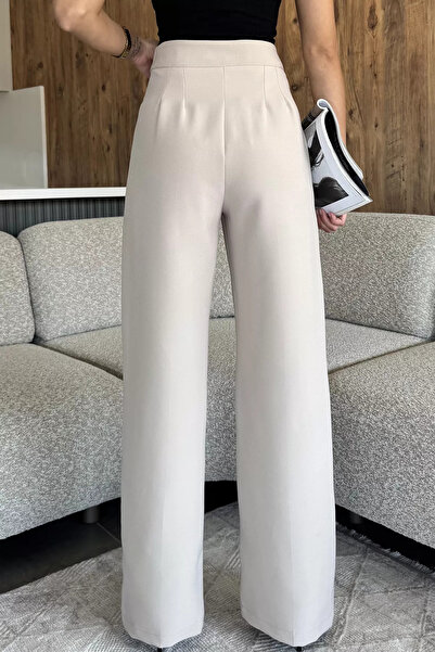 Zehra Gül Taş Kadın Bol Paça Kumaş Pantolon