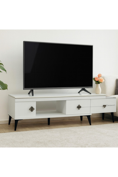 MARINO Modern TV table 120X30X45 cm extendable 100 cm