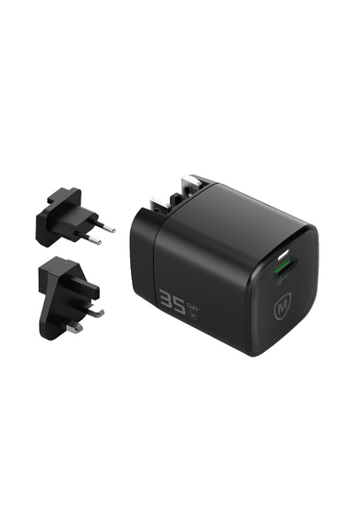 Micropack شاحن حائط MWC-135 USB-C GaN بقوة 35 وات - شحن سريع بتقنية PD، قابس ...