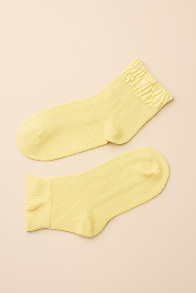Katia&Bony Çocuk Bileği Fırfırlı Step Çorap Sarı