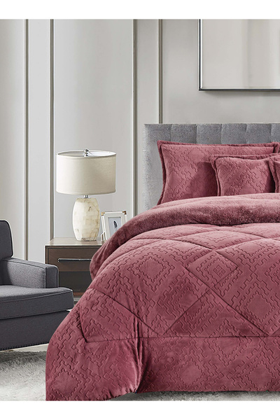 Generic طقم لحاف شتوي فائق النعومة، مكون من 4 قطع، مقاس مفرد، 160×210 سم، طقم أغطية سرير مزهر متعدد الألوان