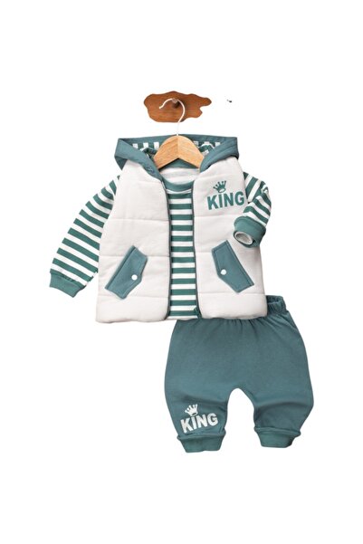 mimbir KING BASKILI ÜÇLÜ ERKEK TAKIM 3/5 YAŞ