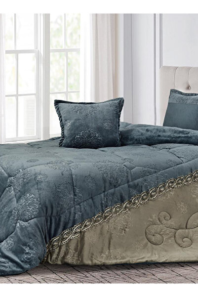 Generic طقم لحاف شتوي فائق النعومة، مكون من 4 قطع، مقاس مفرد، 160×210 سم، طقم أغطية سرير مزهر متعدد الألوان