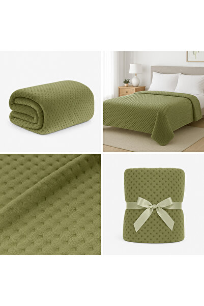 realdecor Patură Popcorn Coral Fleece 200×220 cm – Poliester Moale Antialergic