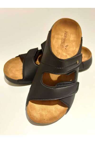 Monalisa Home Luxury Snap-On Soft Sole Black Size 40 Slippers