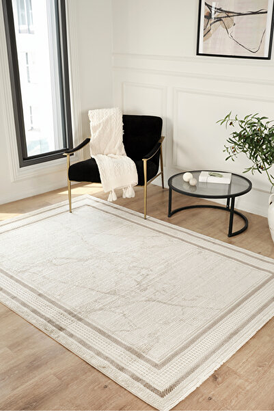Nova Modern Beige Soft Textured Easy to Clean Woven Rug Living Room Runner Kitchen Bedroom Rug