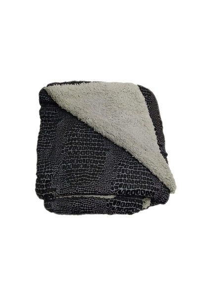 Generic Velvet Fur Blanket 200X220 CM Reversible Throw Bed Blanket for Relaxing and Sleeping