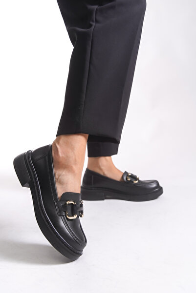 Riccon Дамски мокасини 00121822 Черна кожа