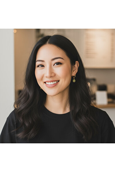 ACCESORİOS Zarif doğal taş küpe