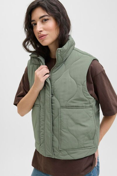 Jack & Jones Women's Stand Collar Quilted Vest - Serena