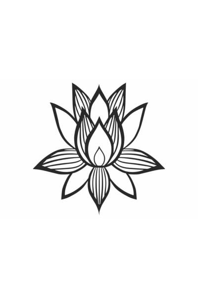OEM Decor perete Personalizabil Floare Lotus HHH86 din lemn - 38 L x 38 H (cm)