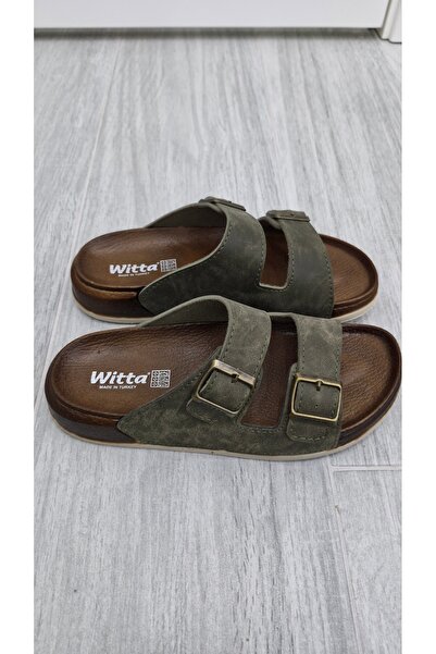 Witta Women's Orthopedic Anatomical Daily Non-Slip Sole Soft Leather Buckle Stylish Comfortable Home and Outdoor Slippers