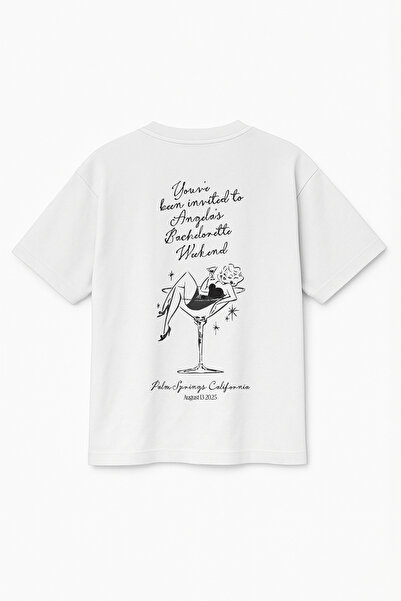 Altair Tr Oversize White Women's Bachelorette Hen Party Printed T-Shirt Tee